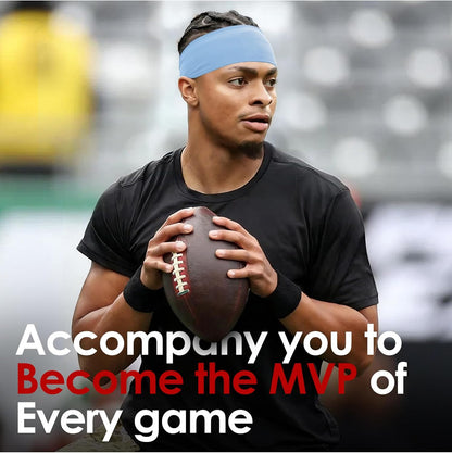Sport Headbands for Men - 7 Pcs Sweat Absorbent Running Headband for Fitness Workout Running Rugby Baseball Yoga High Intensity Interval Training, Unisex Sweatband for Both Men and Women