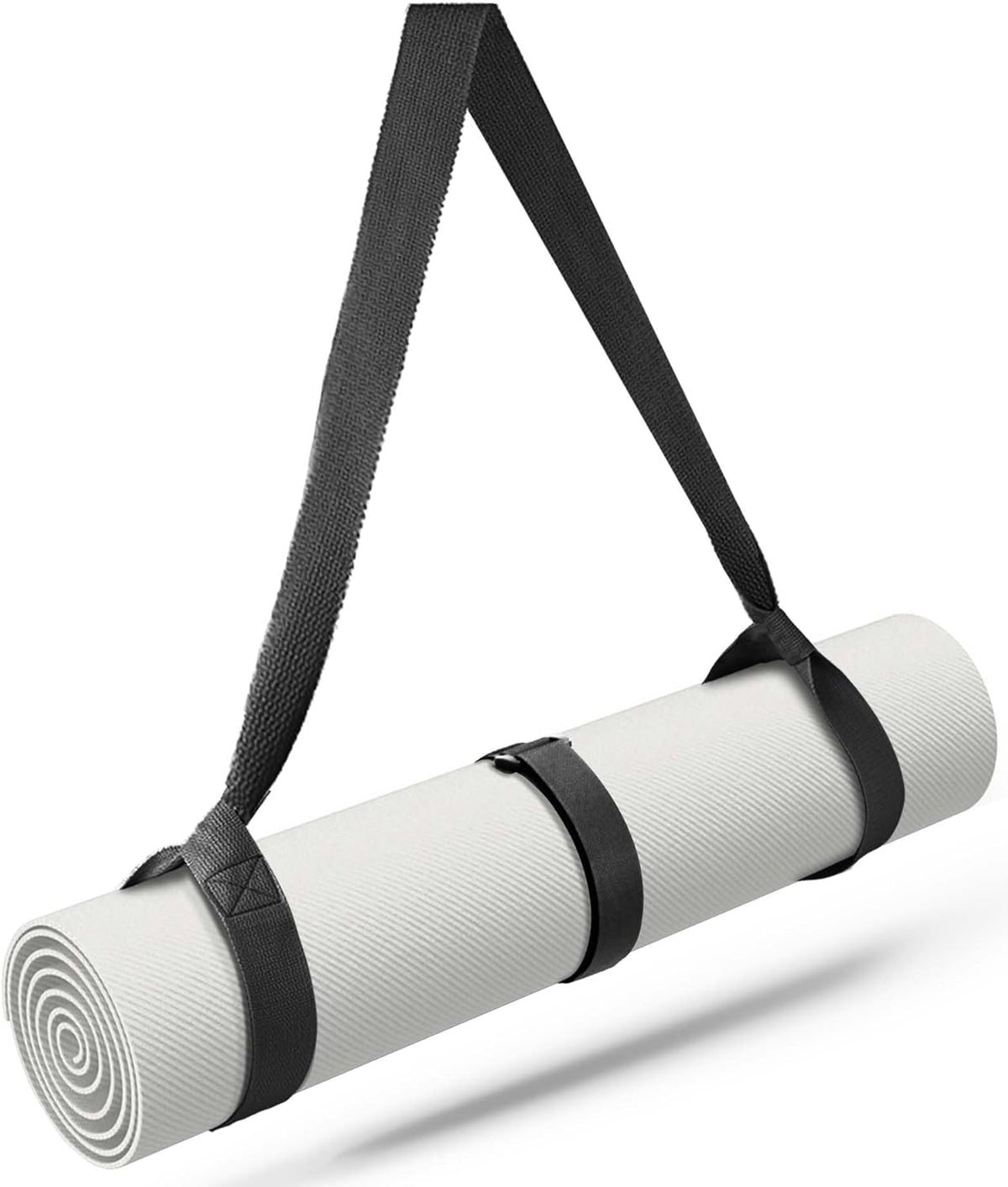 Yoga Mat Carrier Strap Long - Adjustable Thick and Wide Strap for Carrying Mat or Stretching, Black