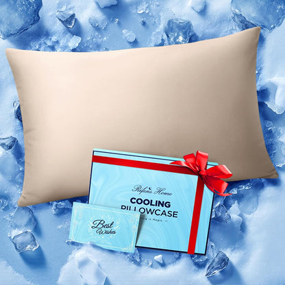 Ultra-Chill Cooling Pillowcase Set of 2 for Hot Sleepers, Softer Than Silk Pillow Cases for Protecting Hair & Skin, Breathable Bed Pillow Covers w/ Zipper, Gifts for Women & Men (Light Gray, Standard)