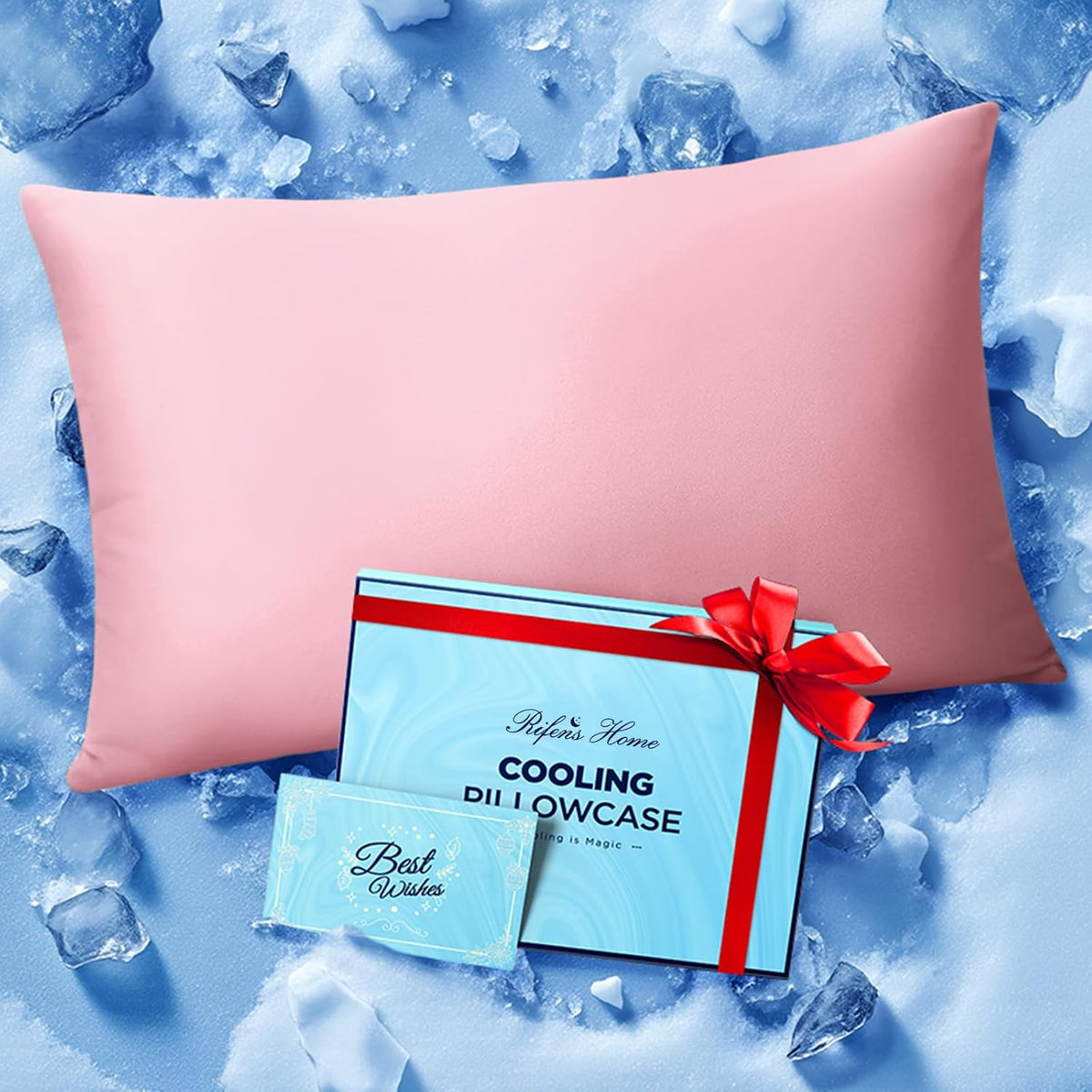 Ultra-Chill Cooling Pillowcase Set of 2 for Hot Sleepers, Softer Than Silk Pillow Cases for Protecting Hair & Skin, Breathable Bed Pillow Covers w/ Zipper, Gifts for Women & Men (Light Gray, Standard)
