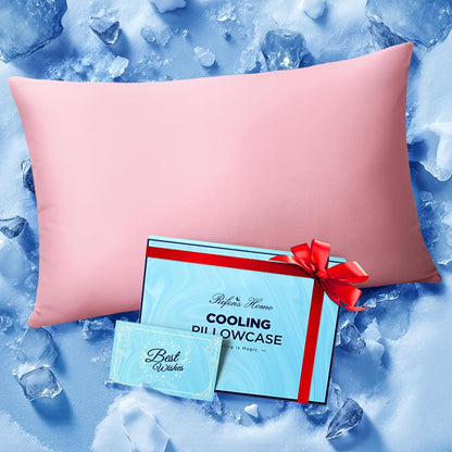 Ultra-Chill Cooling Pillowcase Set of 2 for Hot Sleepers, Softer Than Silk Pillow Cases for Protecting Hair & Skin, Breathable Bed Pillow Covers w/ Zipper, Gifts for Women & Men (Light Gray, Standard)
