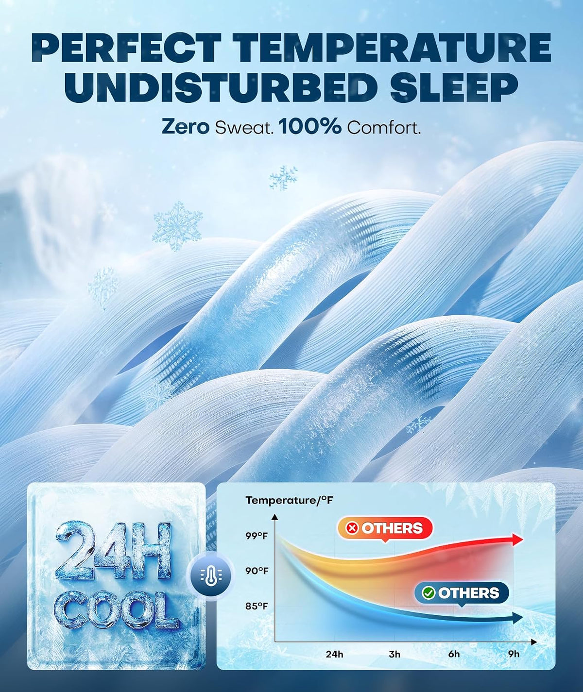 Ultra-Chill Cooling Pillowcase Set of 2 for Hot Sleepers, Softer Than Silk Pillow Cases for Protecting Hair & Skin, Breathable Bed Pillow Covers w/ Zipper, Gifts for Women & Men (Light Gray, Standard)