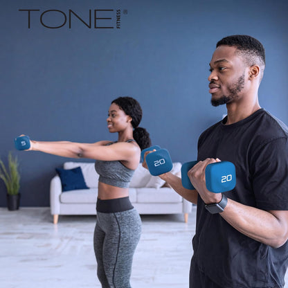 Neoprene Dumbbell Weight Pairs with Anti-Roll Square Head | Multiple Options