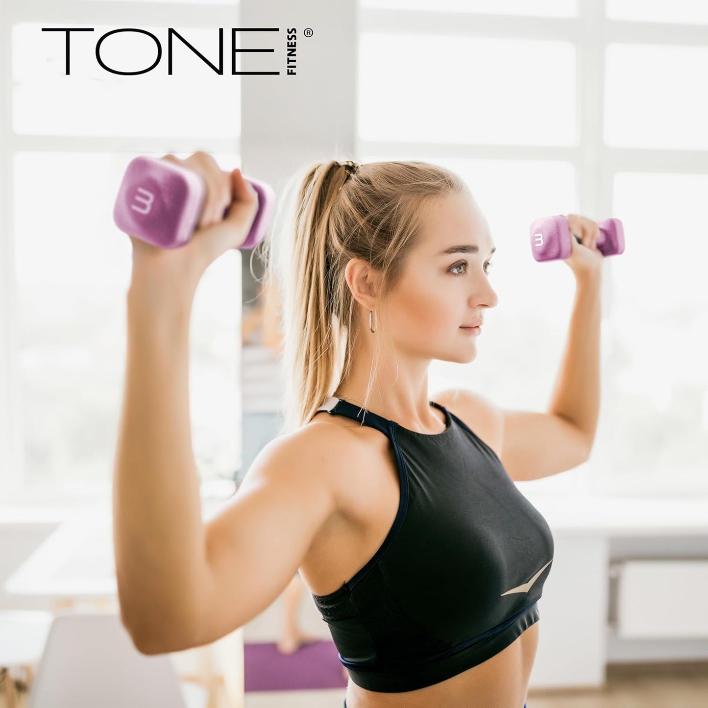 Neoprene Dumbbell Weight Pairs with Anti-Roll Square Head | Multiple Options