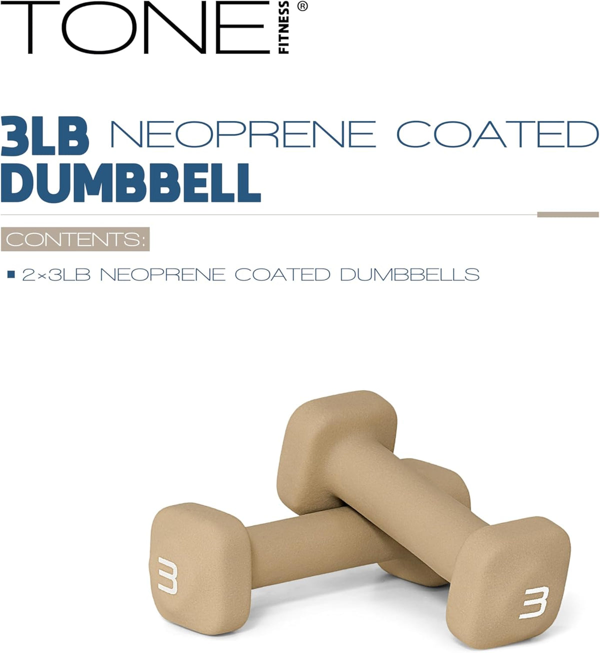 Neoprene Dumbbell Weight Pairs with Anti-Roll Square Head | Multiple Options