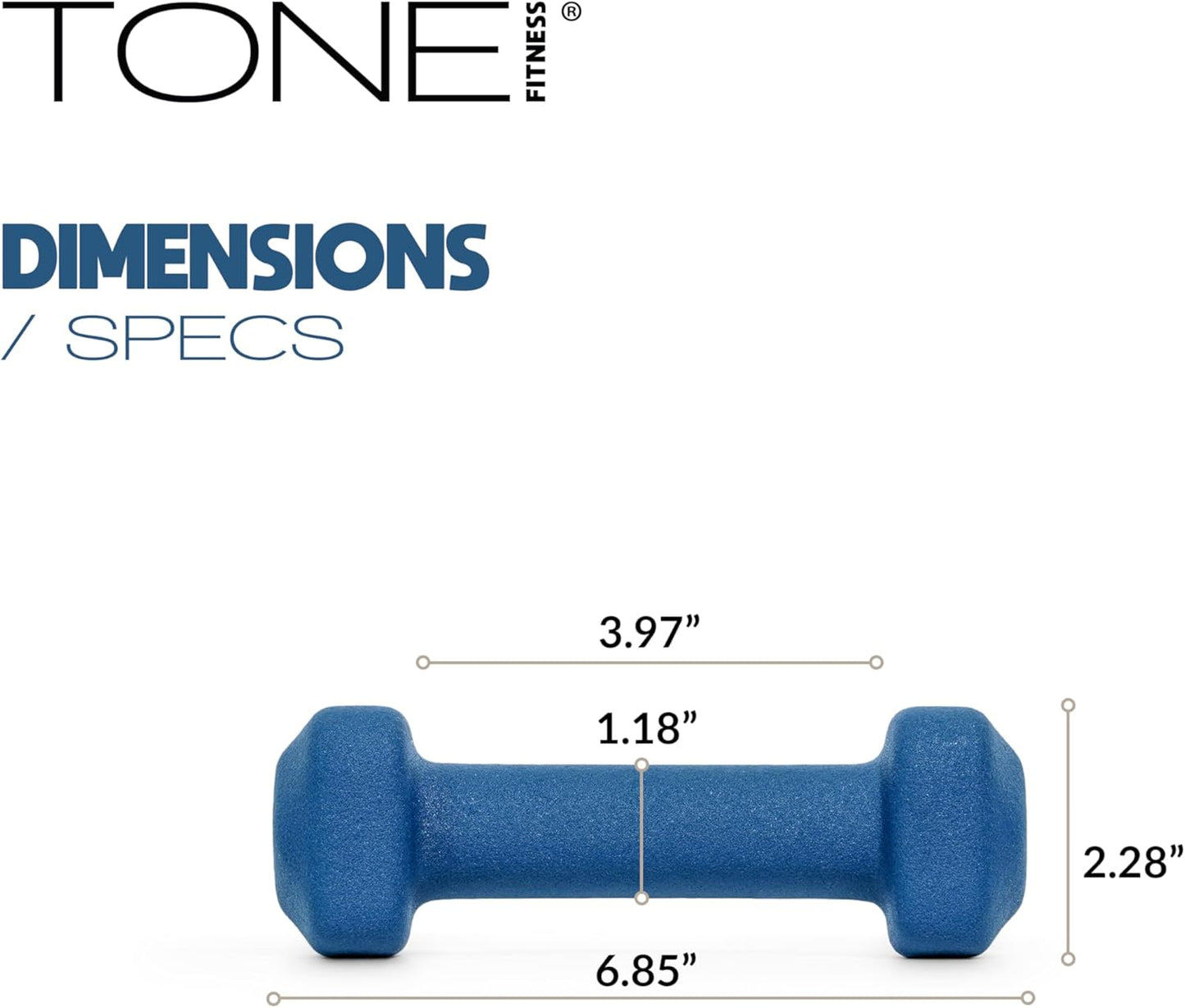 Neoprene Dumbbell Weight Pairs with Anti-Roll Square Head | Multiple Options