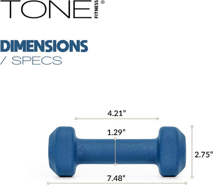 Neoprene Dumbbell Weight Pairs with Anti-Roll Square Head | Multiple Options