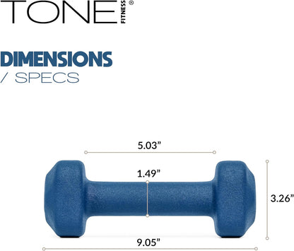 Neoprene Dumbbell Weight Pairs with Anti-Roll Square Head | Multiple Options