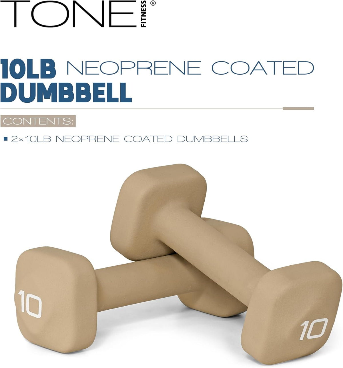 Neoprene Dumbbell Weight Pairs with Anti-Roll Square Head | Multiple Options