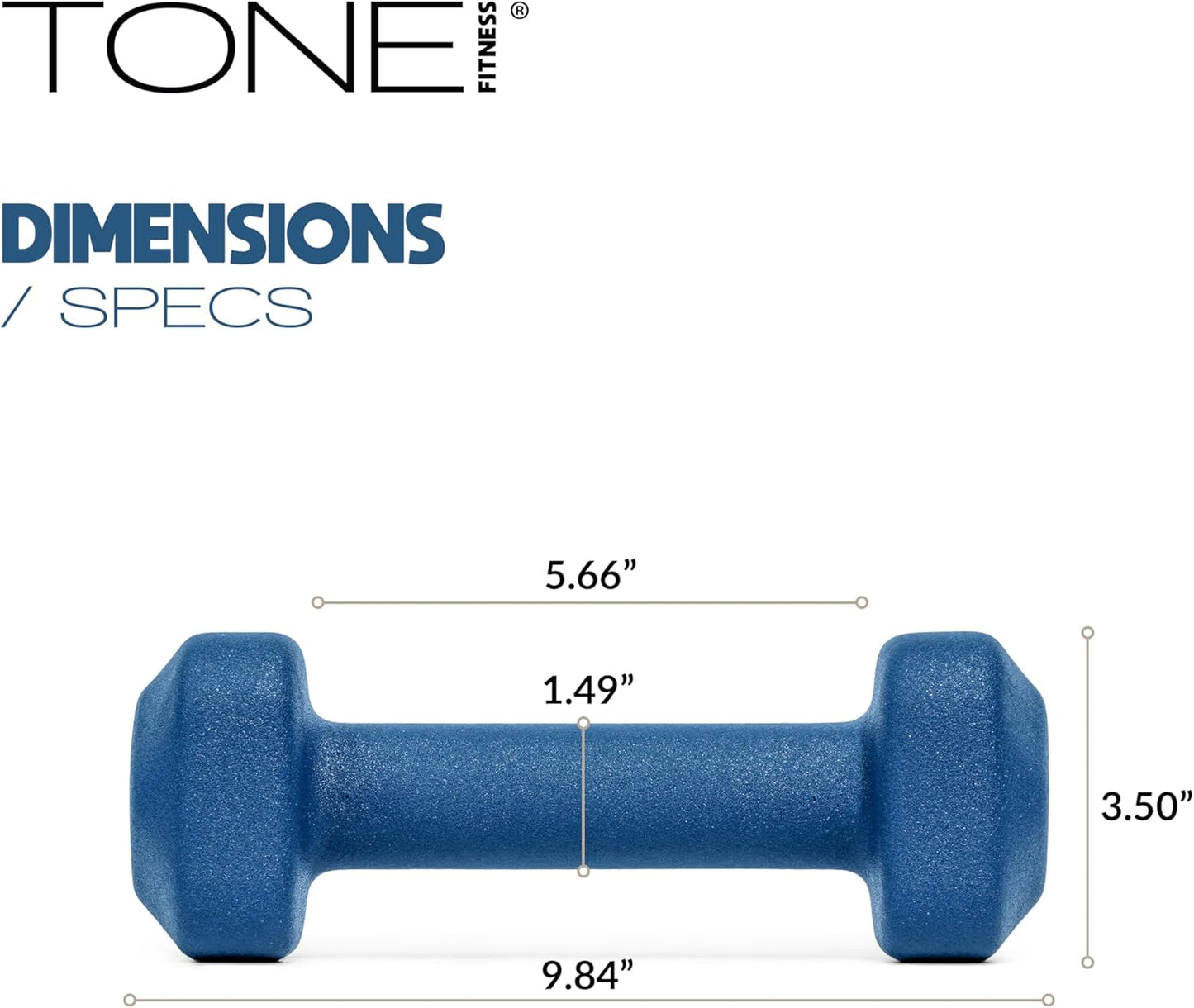 Neoprene Dumbbell Weight Pairs with Anti-Roll Square Head | Multiple Options