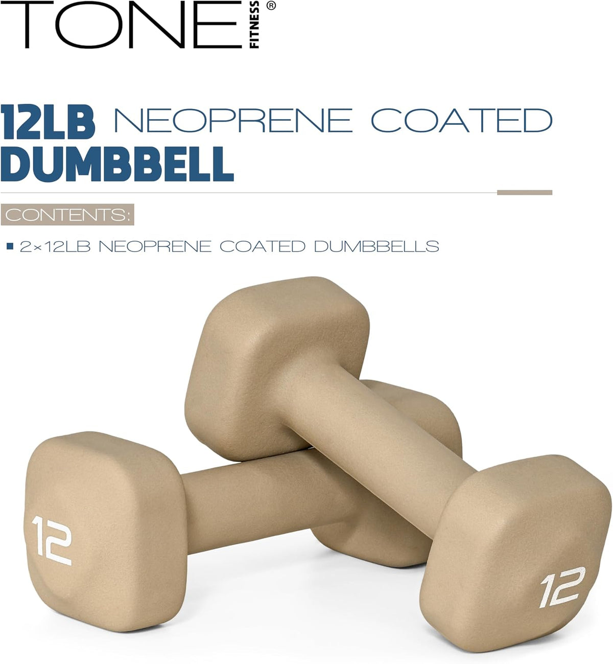 Neoprene Dumbbell Weight Pairs with Anti-Roll Square Head | Multiple Options