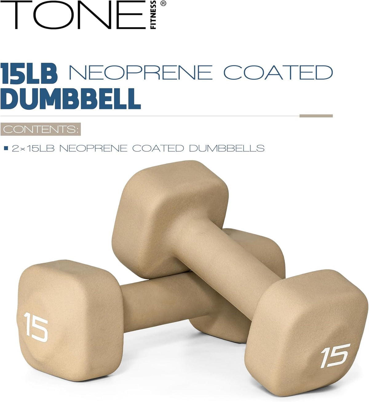 Neoprene Dumbbell Weight Pairs with Anti-Roll Square Head | Multiple Options