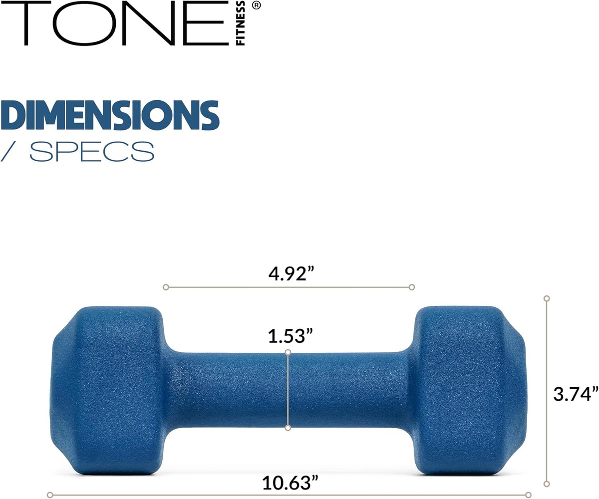 Neoprene Dumbbell Weight Pairs with Anti-Roll Square Head | Multiple Options
