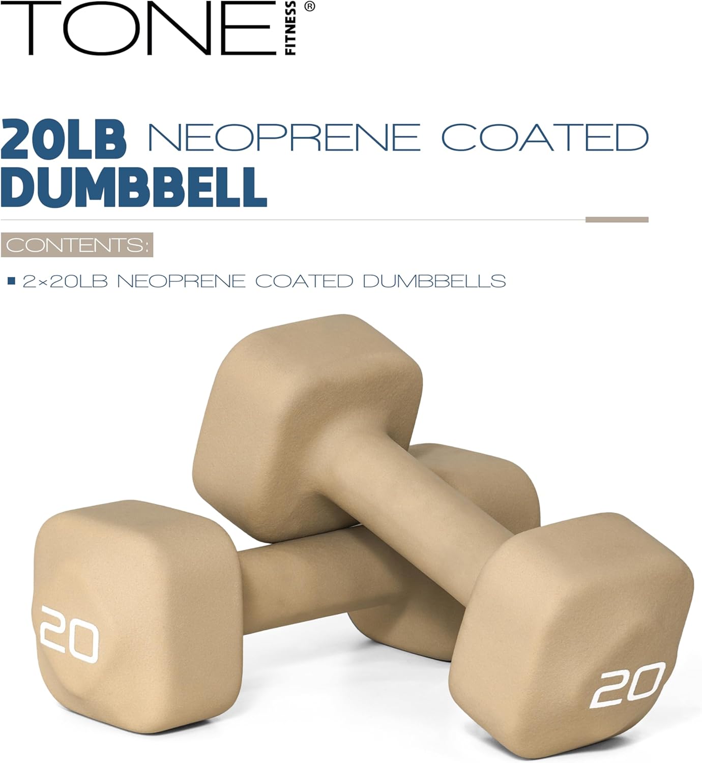 Neoprene Dumbbell Weight Pairs with Anti-Roll Square Head | Multiple Options
