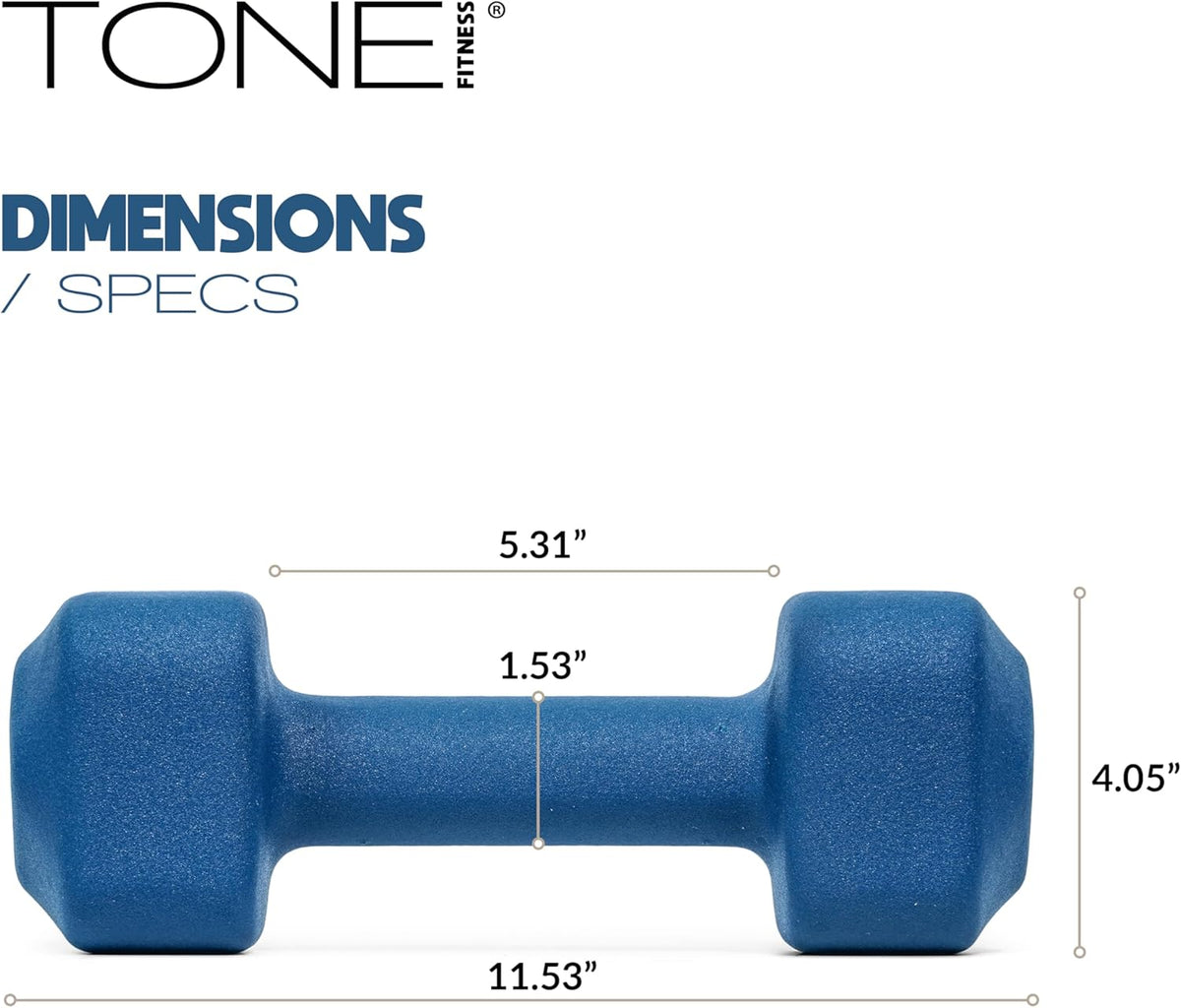 Neoprene Dumbbell Weight Pairs with Anti-Roll Square Head | Multiple Options