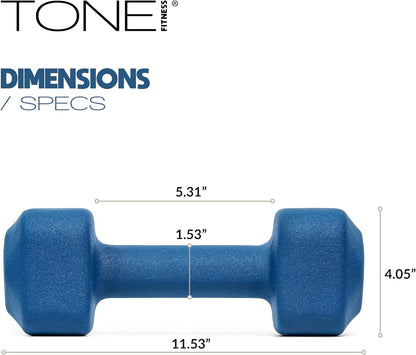 Neoprene Dumbbell Weight Pairs with Anti-Roll Square Head | Multiple Options