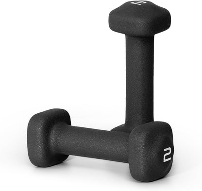 Neoprene Dumbbell Weight Pairs with Anti-Roll Square Head | Multiple Options