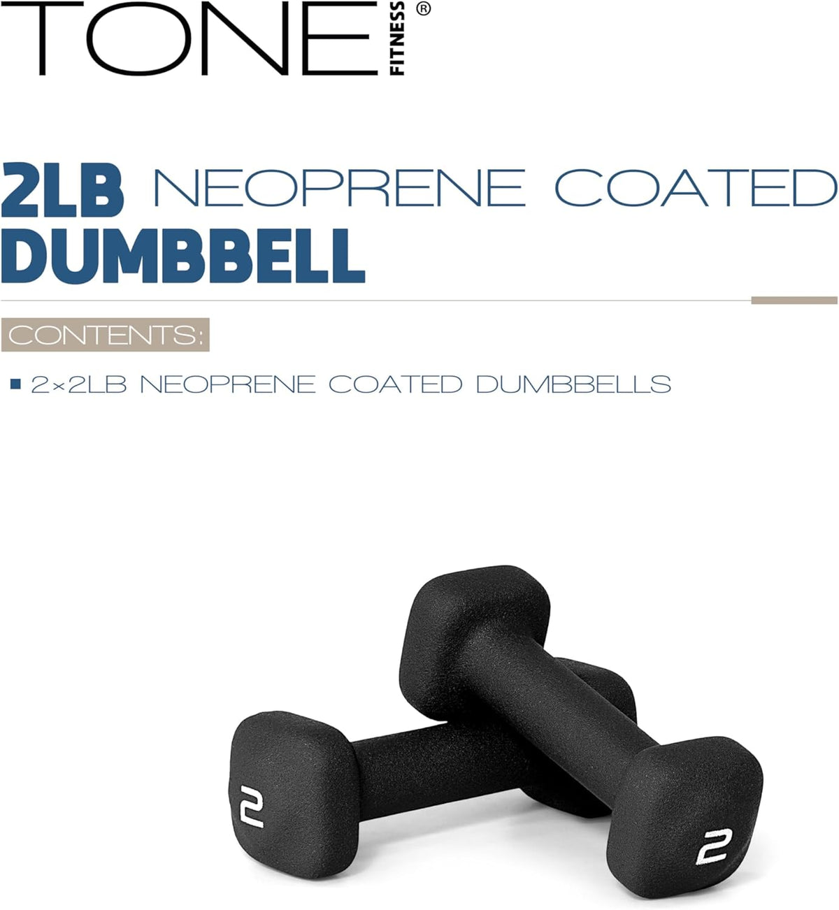 Neoprene Dumbbell Weight Pairs with Anti-Roll Square Head | Multiple Options