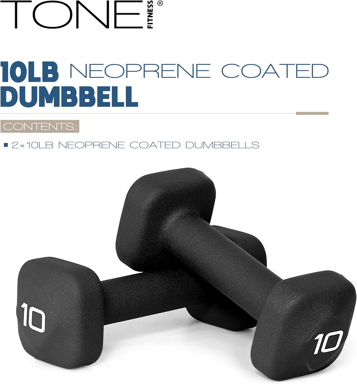 Neoprene Dumbbell Weight Pairs with Anti-Roll Square Head | Multiple Options