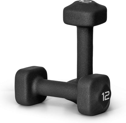 Neoprene Dumbbell Weight Pairs with Anti-Roll Square Head | Multiple Options