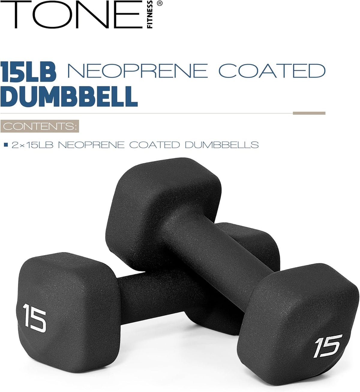 Neoprene Dumbbell Weight Pairs with Anti-Roll Square Head | Multiple Options