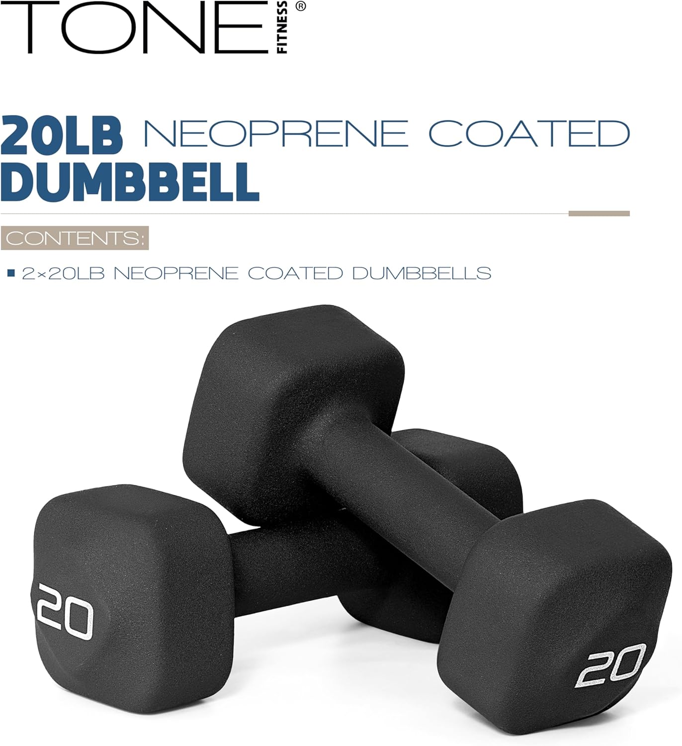 Neoprene Dumbbell Weight Pairs with Anti-Roll Square Head | Multiple Options