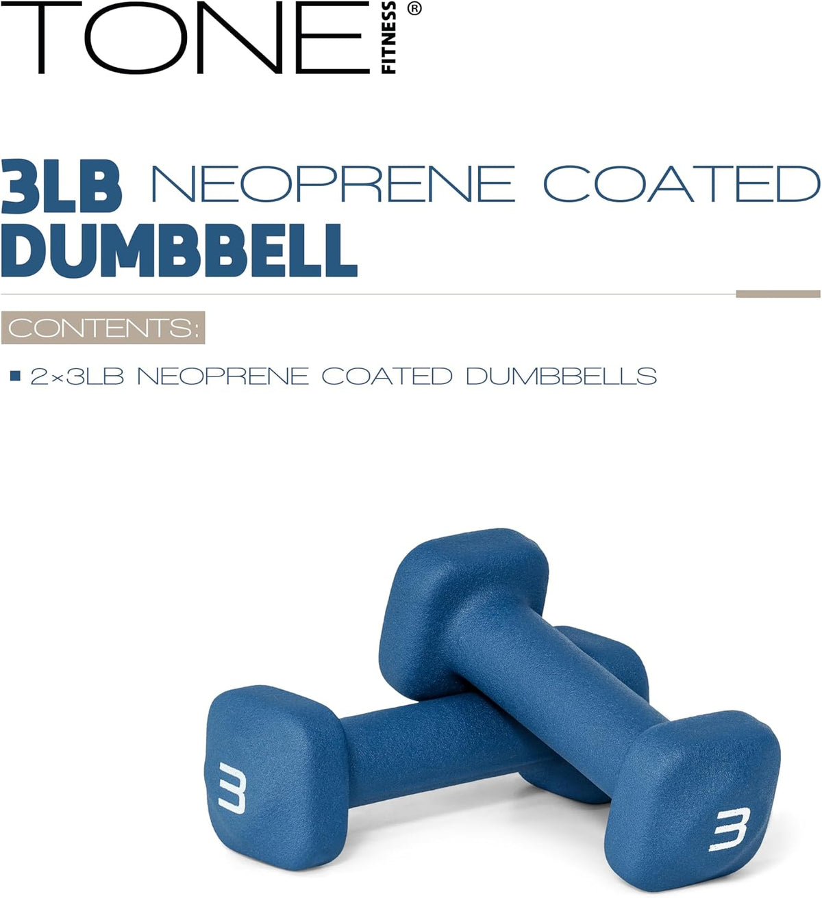 Neoprene Dumbbell Weight Pairs with Anti-Roll Square Head | Multiple Options
