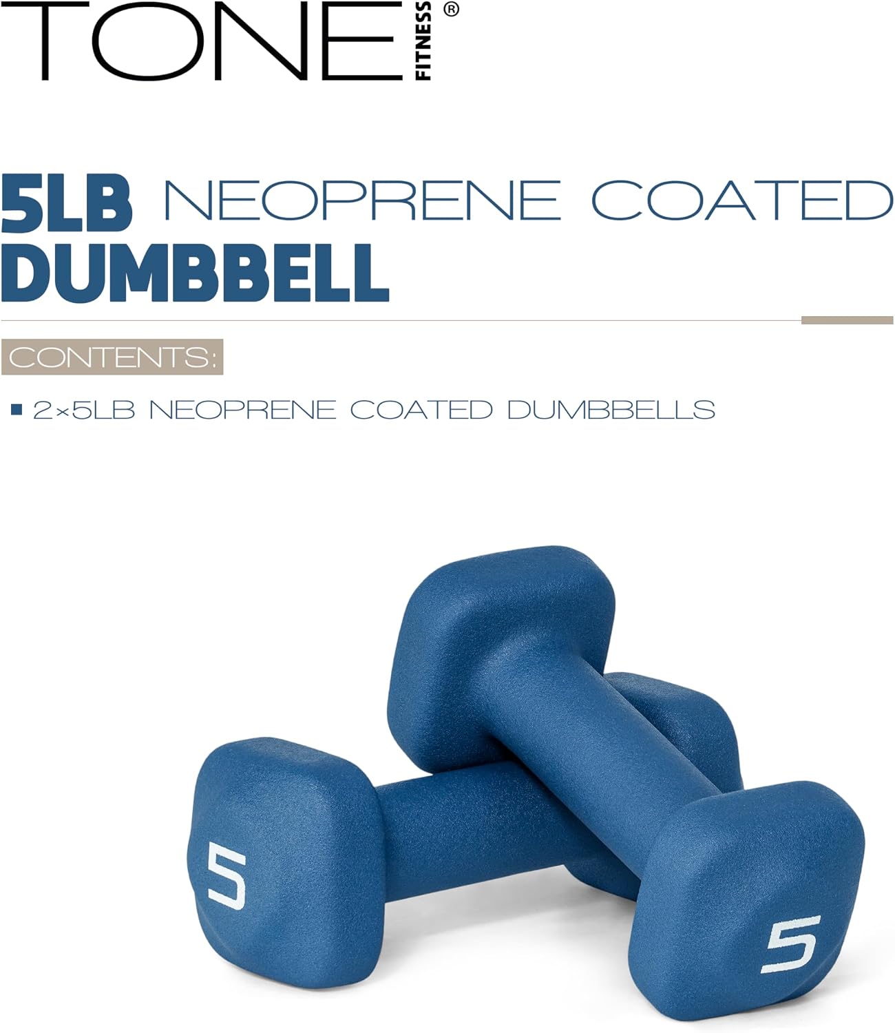 Neoprene Dumbbell Weight Pairs with Anti-Roll Square Head | Multiple Options