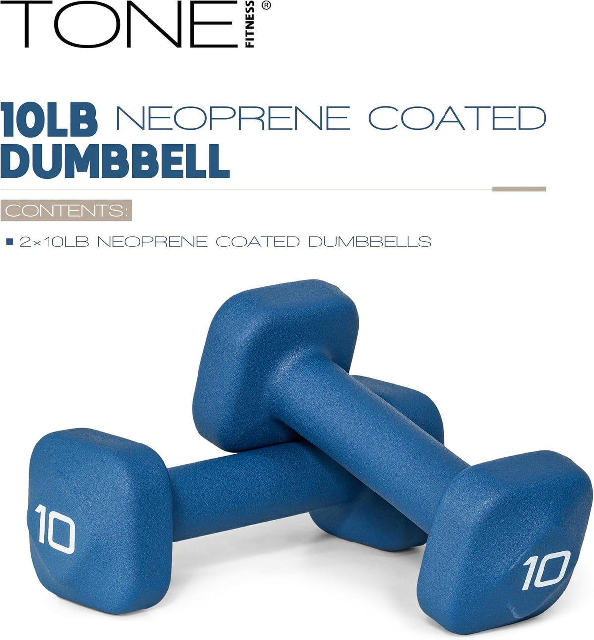 Neoprene Dumbbell Weight Pairs with Anti-Roll Square Head | Multiple Options