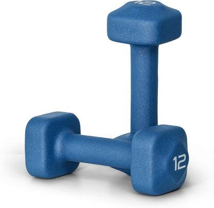 Neoprene Dumbbell Weight Pairs with Anti-Roll Square Head | Multiple Options
