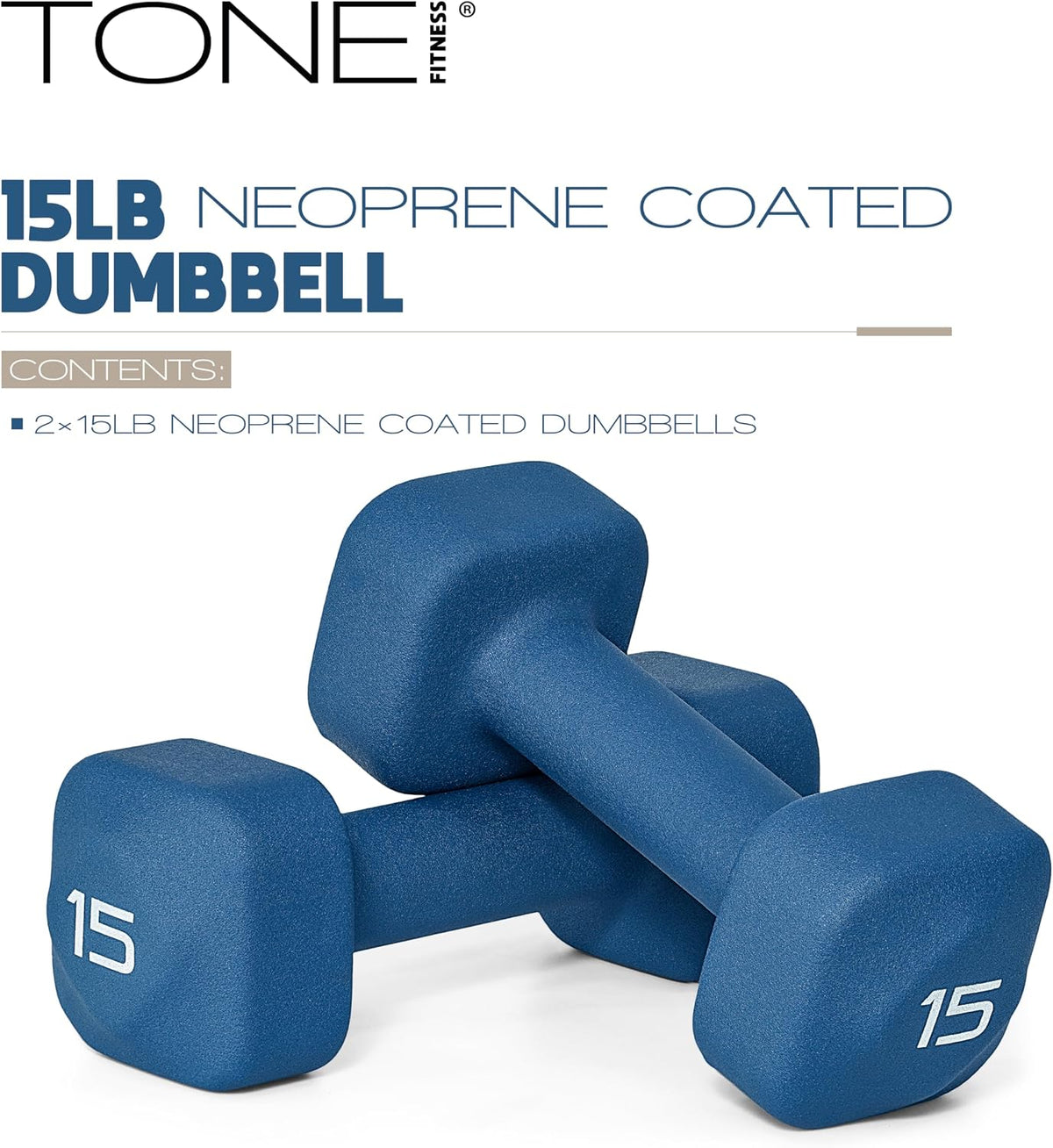 Neoprene Dumbbell Weight Pairs with Anti-Roll Square Head | Multiple Options