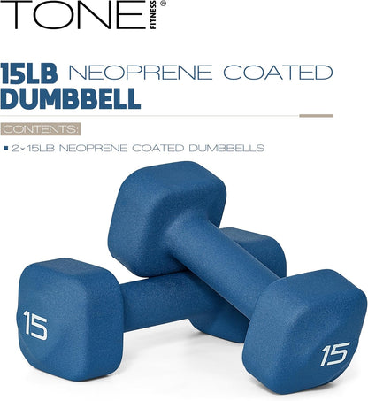 Neoprene Dumbbell Weight Pairs with Anti-Roll Square Head | Multiple Options