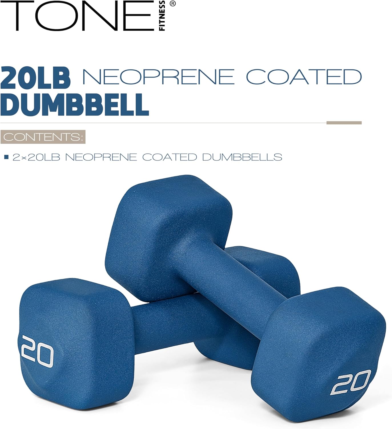 Neoprene Dumbbell Weight Pairs with Anti-Roll Square Head | Multiple Options