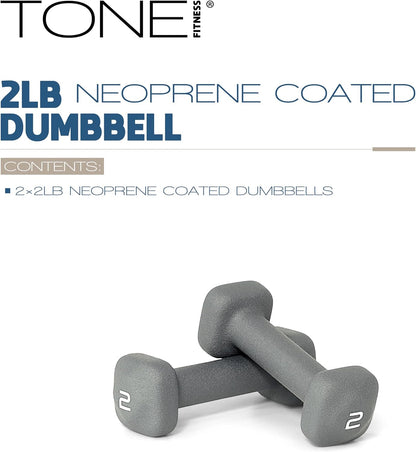 Neoprene Dumbbell Weight Pairs with Anti-Roll Square Head | Multiple Options