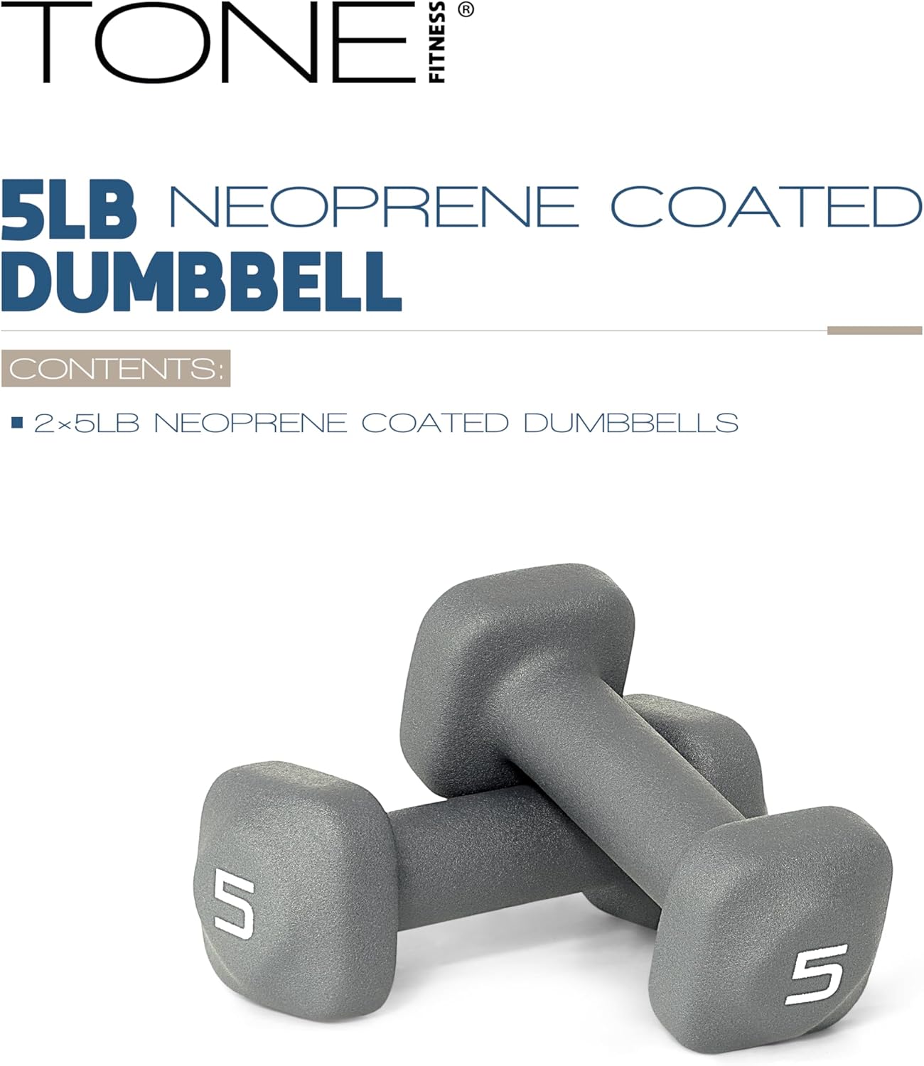 Neoprene Dumbbell Weight Pairs with Anti-Roll Square Head | Multiple Options