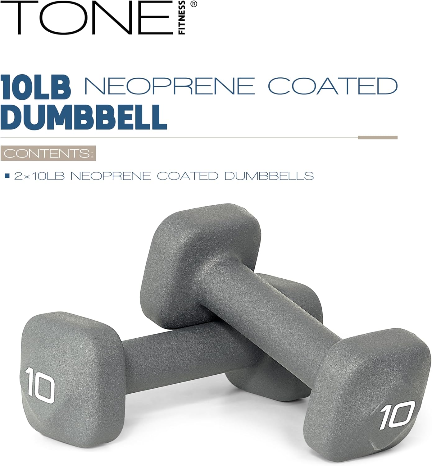 Neoprene Dumbbell Weight Pairs with Anti-Roll Square Head | Multiple Options