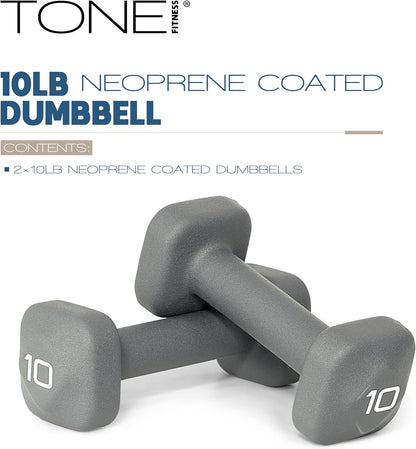 Neoprene Dumbbell Weight Pairs with Anti-Roll Square Head | Multiple Options