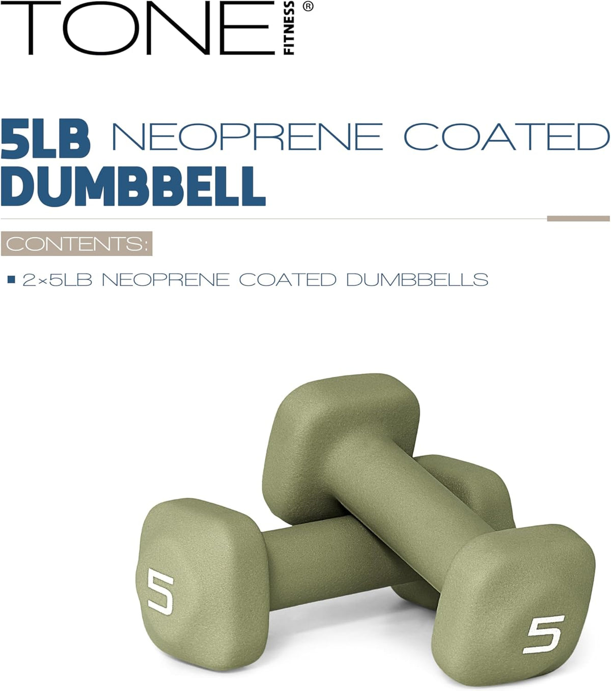 Neoprene Dumbbell Weight Pairs with Anti-Roll Square Head | Multiple Options