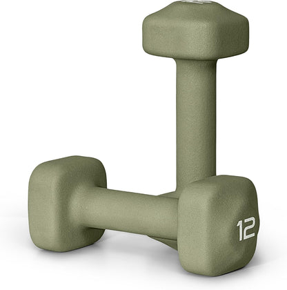 Neoprene Dumbbell Weight Pairs with Anti-Roll Square Head | Multiple Options