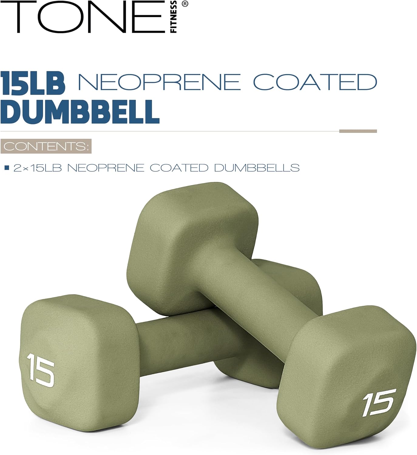 Neoprene Dumbbell Weight Pairs with Anti-Roll Square Head | Multiple Options