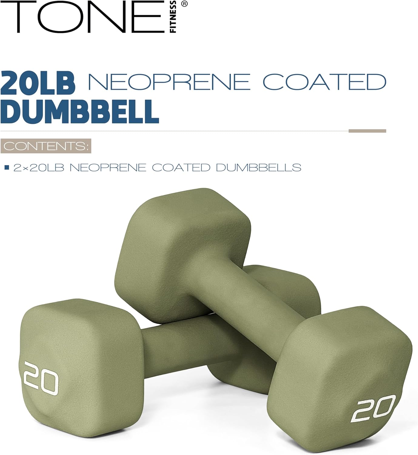 Neoprene Dumbbell Weight Pairs with Anti-Roll Square Head | Multiple Options
