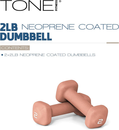 Neoprene Dumbbell Weight Pairs with Anti-Roll Square Head | Multiple Options
