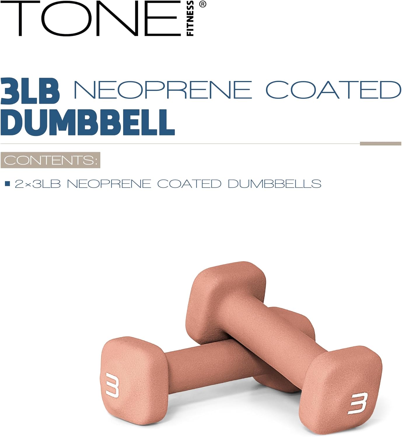 Neoprene Dumbbell Weight Pairs with Anti-Roll Square Head | Multiple Options