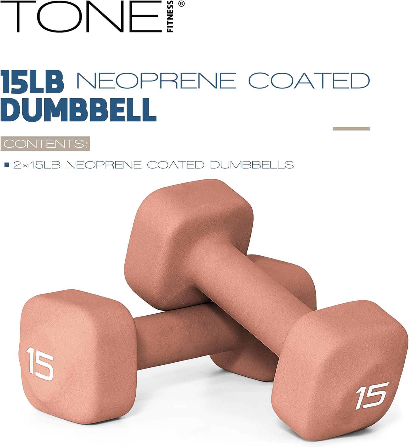 Neoprene Dumbbell Weight Pairs with Anti-Roll Square Head | Multiple Options
