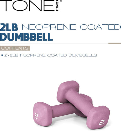 Neoprene Dumbbell Weight Pairs with Anti-Roll Square Head | Multiple Options