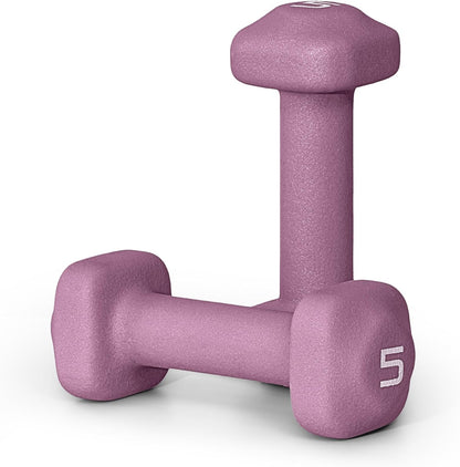 Neoprene Dumbbell Weight Pairs with Anti-Roll Square Head | Multiple Options