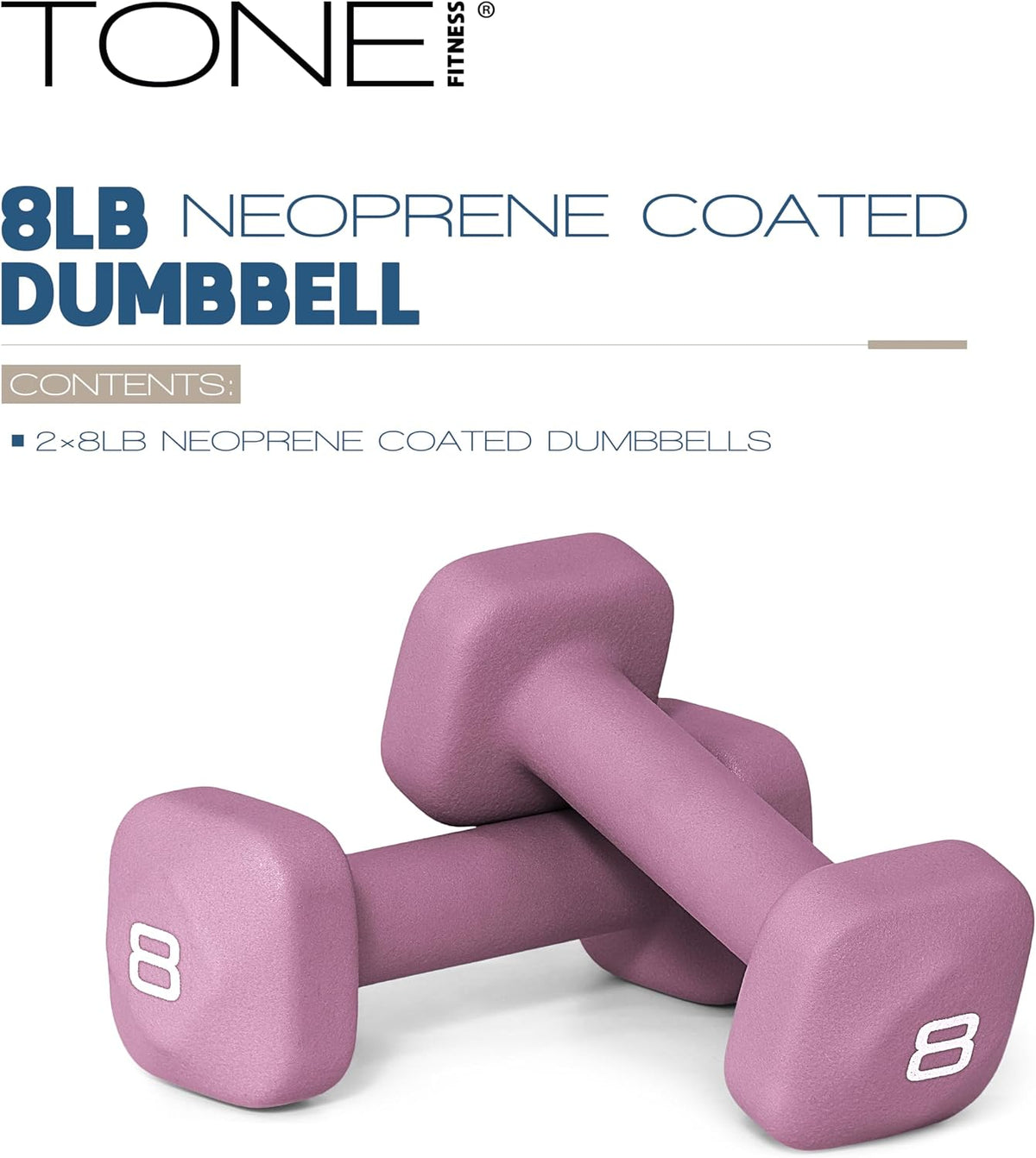 Neoprene Dumbbell Weight Pairs with Anti-Roll Square Head | Multiple Options