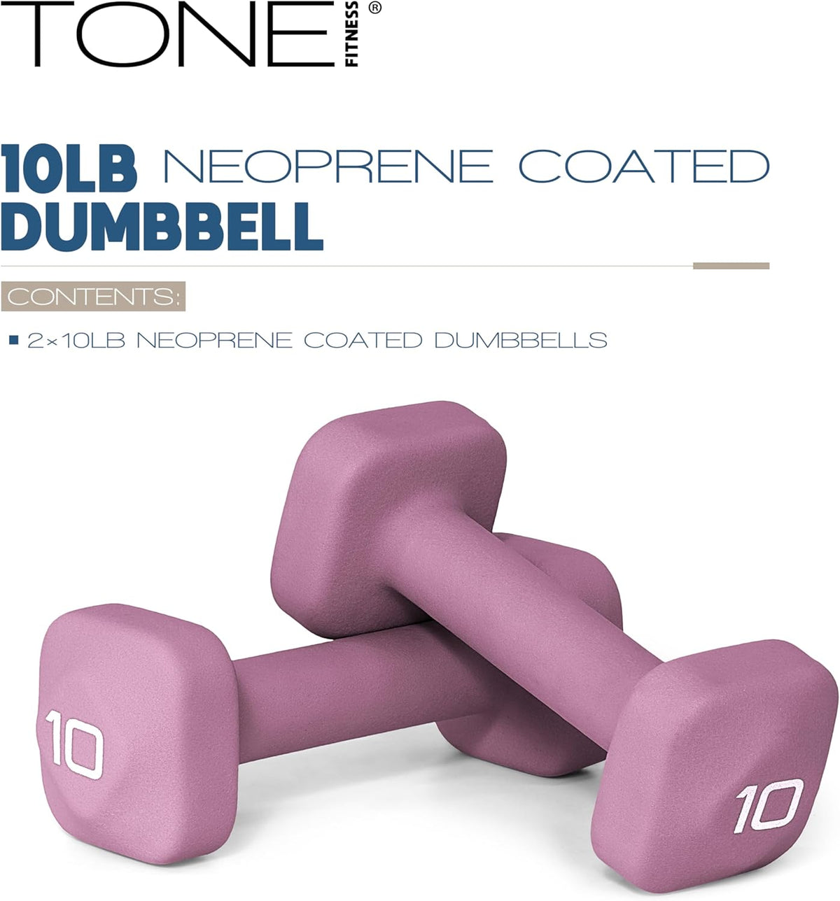 Neoprene Dumbbell Weight Pairs with Anti-Roll Square Head | Multiple Options