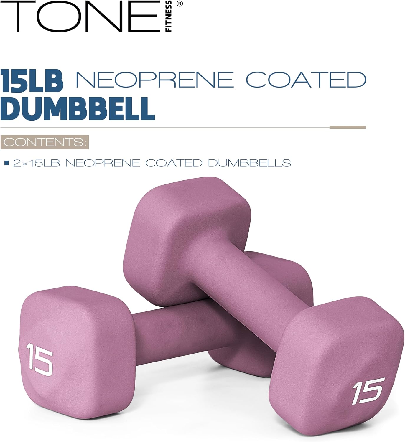 Neoprene Dumbbell Weight Pairs with Anti-Roll Square Head | Multiple Options