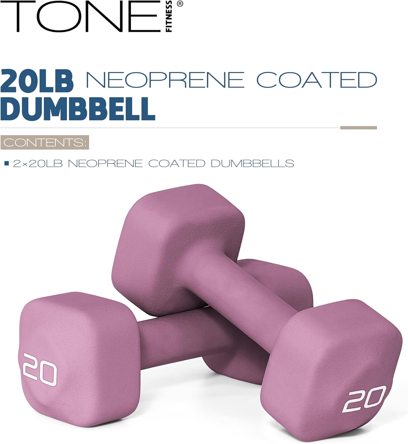 Neoprene Dumbbell Weight Pairs with Anti-Roll Square Head | Multiple Options
